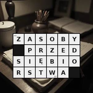 Rozwiązanie krzyżówki: zasoby - zasoby przedsiębiorstwa | hasła, synonimy i podpowiedzi Hasło krzyżówkowe zasoby - zasoby przedsiębiorstwa – rozwiązanie, synonimy, podpowiedzi i definicje krzyżówkowe